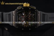 Richard Mille RM 011 Felipe Massa Flyback Chrono SS/RU Stick Markers Skeleton Swiss Valjoux 7750