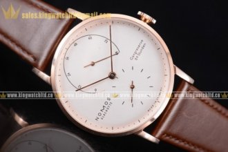 Nomos Glashütte Gangreserve 84 Stunden RG/LE White Asian Manual Handwind Gold Hand