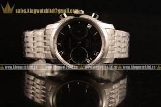 1:1 Omega De Ville Co-Axial Chrono SS/SS Black Omega 9300 (EF)