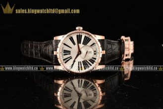 1:1 Roger Dubuis Excalibur 36 RG/LE White Miyota 9015 Auto