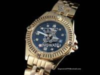 BREITLING PLATING YELLOW GOLD QUARTZ BLACK 151