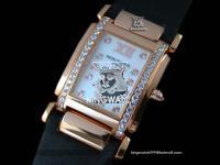 PATEK PHILIPPE 24 HOURS PLATING 18K ROSE GOLD SWISS QUARTZ WHITE LADY 095